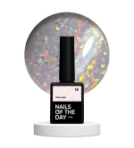 NAILSOFTHEDAY Potal base 18 – ніжно-молочна база з голографік стильною поталлю, 10 мл