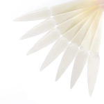 Типсы для образцов на кольце, стилет форма, 50 штук, молочные