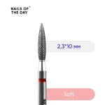 Фреза Nailsoftheday Пламя — фреза алмазное пламя красная, 2,3*10 мм