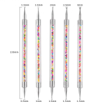 Дотц, прозрачный с камнями внутри, размер: 1.5 мм, 0.5 мм №