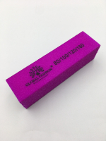 Баф для ногтей кирпич 80/100/120/180 грит, цвет фиолетовый