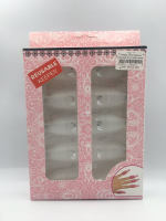 Набір прищіпок для зняття гель лаку, багаторазові, 10 штук , для рук , білі