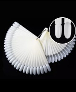 Типсы для образцов на кольце, овальной формы, 50 штук, молочные