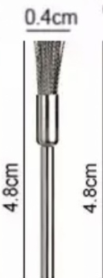 Насадка щітка для очистки фрез, металева, срібна, маленька, жорстка