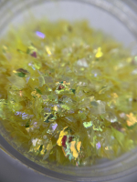 Пластівці для дизайну, маленькі колір: прозоро - світло жовтий