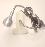 LED лампа-ліхтарик на прищіпці, гнучка з USB-роз'ємом, 3V/5V, silver