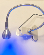 LED лампа-ліхтарик на прищіпці, гнучка з USB-роз'ємом, 3V/5V, silver