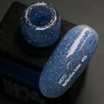 NAILSOFTHENIGHT Reflective base 05 – камуфлююча світловідбиваюча база з голографічними блискітками (насичено-блакитна), 10 мл