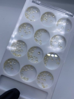 Камінці, аналог SWAROVSKI, прозоро - білі, 12 відділів