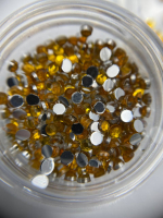 Камінці, аналог SWAROVSKI, золото пластикові