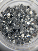 Камінці, аналог SWAROVSKI, срібні пластикові