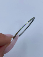 Лента для дизайна тоненькая, 1 мм, зеленая голография