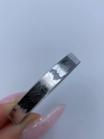 Стрічка для дизайну тоненька, 6 мм, срібло змійка