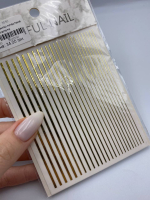 Гнучкі стрічки для дизайну 1 шт., золото вузькі