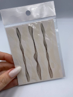 Гнучкі стрічки для дизайну 1 шт., чорно - білі хвилясті