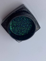 Блискітки ( пісок ) для дизанйу, чорний з зеленими вкрапленнями