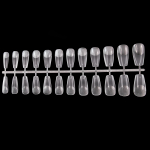 Гелевые типсы, форма "средняя балерина", 12 размеров. 504 шт GLOBAL