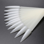 Тіпси для зразків, на кільці, стилет форма, 50 штук молочні